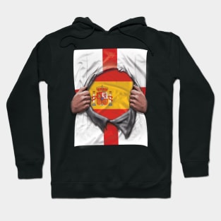 Spain Flag English Flag Ripped - Gift for Spanish From Spain Hoodie